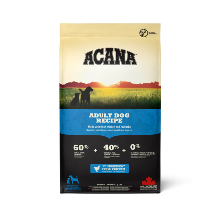 ACANA Adult Dog Recipe dry dog food bag