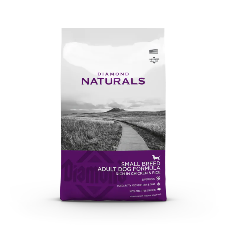 Diamond Naturals Small Breed Adult Dog Formula, Rich in Chicken & Rice, dry dog food bag