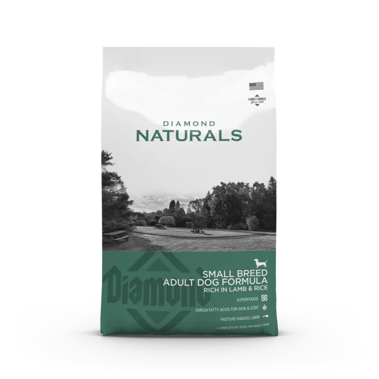 Diamond Naturals Small Breed Adult Dog Formula, Rich in Lamb & Rice, dry dog food bag