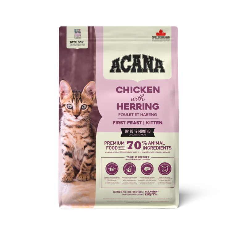 ACANA First Feast Kitten, Chicken with Herring, dry cat food bag