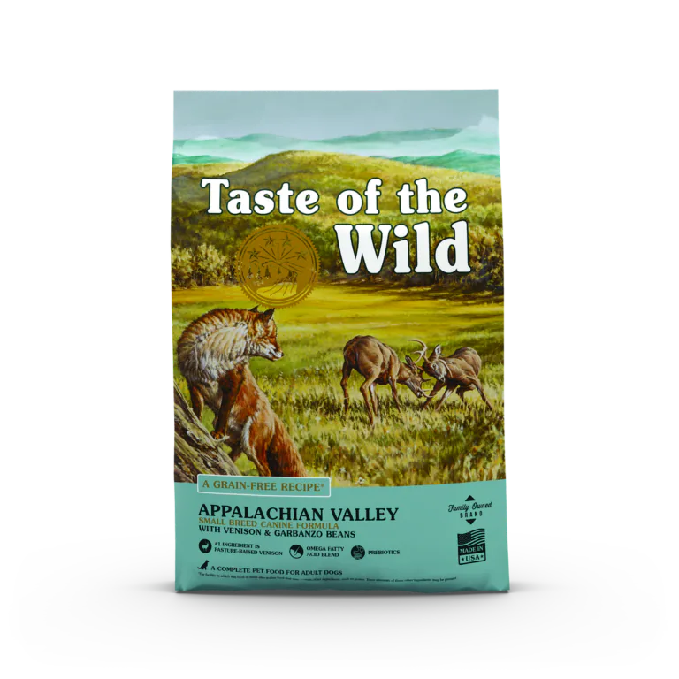 Taste of the Wild Appalachian Valley Small Breed Canine Formula with Venison & Garbanzo Beans, dry dog food bag