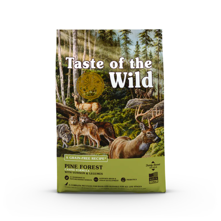 Taste of the Wild Pine Forest Canine Formula with Venison & Legumes, dry dog food bag