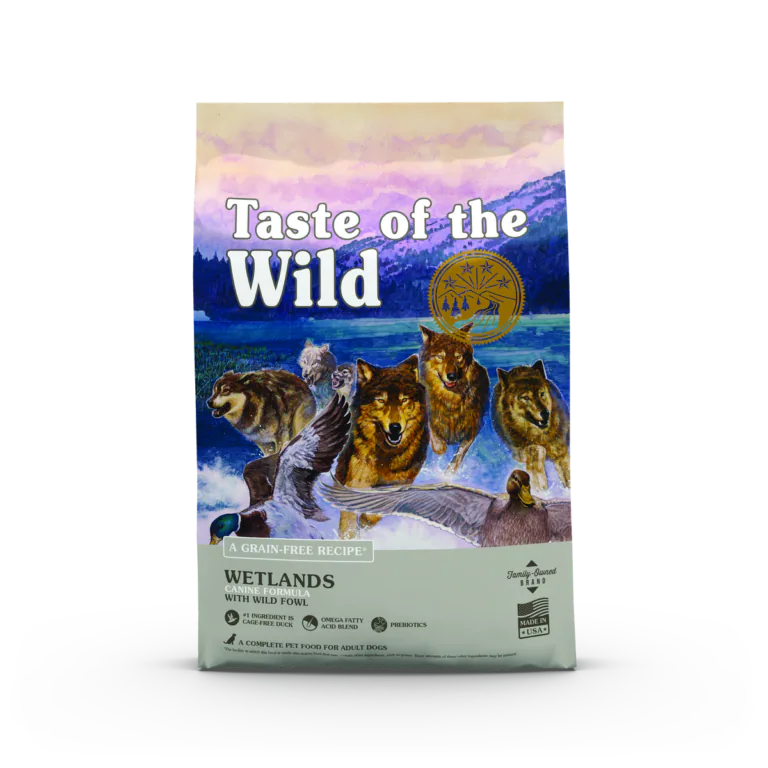 Taste of the Wild Wetlands Canine Formula with Wild Fowl, dry dog food bag