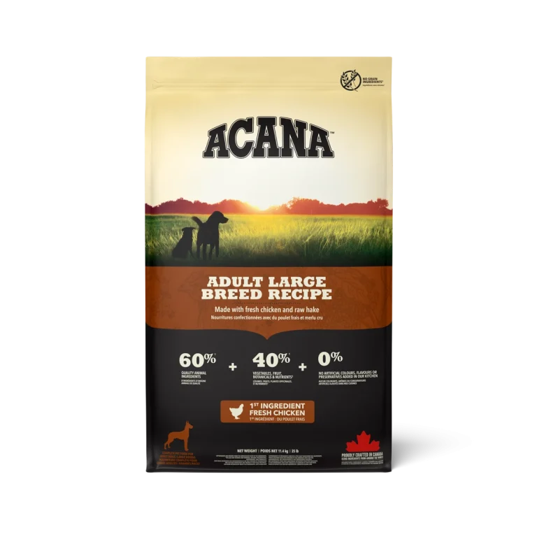 ACANA Adult Large Breed Recipe dry dog food bag