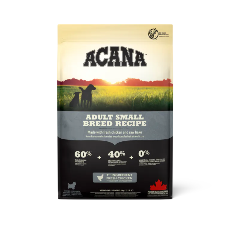 ACANA Adult Small Breed Recipe dry dog food bag