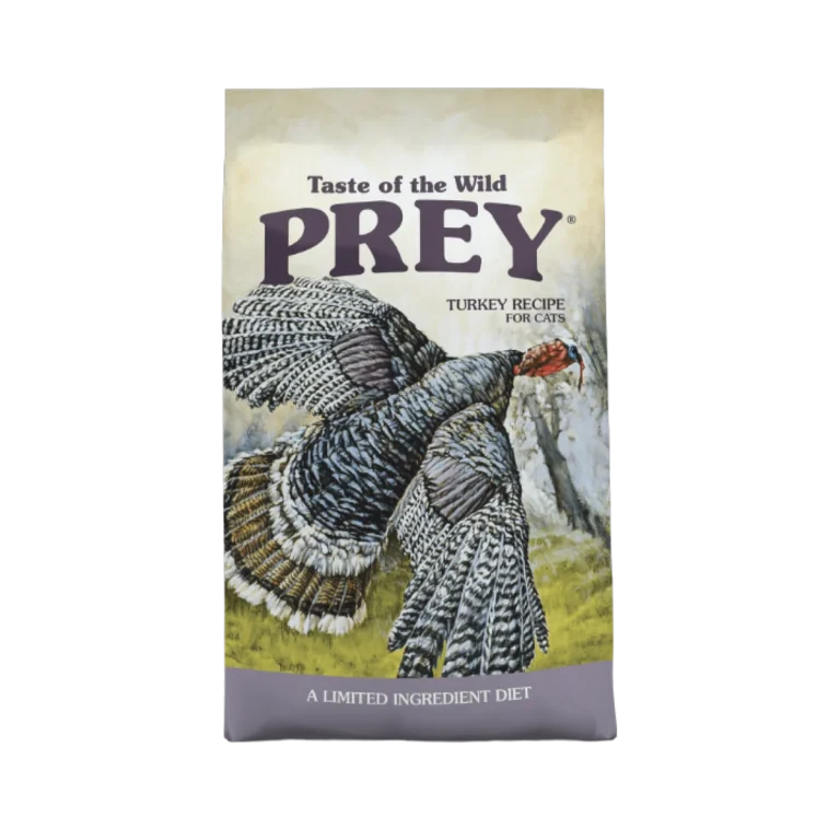 Taste of the Wild PREY Turkey Recipe for Cats, dry cat food bag